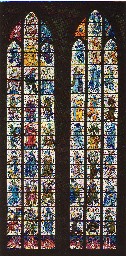 Marienkirche - Totentanzfenster, Entwurf Alfred Mahlau (1955, 1956)